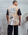 Shop Men's Brown Bugs Bunny Graphic Printed Oversized T-shirt-Front
