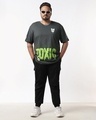 Shop Men's Toxic Grey Graphic Printed Plus Size T-shirt-Full
