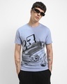 Shop Men's Purple Vroom Graphic Printed T-shirt-Front
