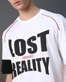Shop Men's White Conciousness Typography Super Loose Fit T-shirt