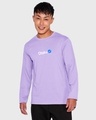 Shop Men's Purple Otaku Typography T shirt-Front