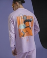 Shop Men's Purple Uzumaki Naruto Graphic Printed Oversized T-shirt-Front