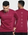 Shop Men's Red ValhallaTypography Sweatshirt-Front
