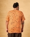 Shop Men's Orange All Over Printed Plus Size T-shirt-Design