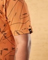 Shop Men's Orange All Over Printed Plus Size T-shirt