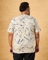 Shop Men's Beige All Over Printed Plus Size T-shirt-Design