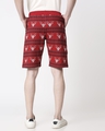 Shop Men Reindeer All Over Printed Red Shorts-Full