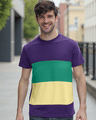 Shop Men's Acai Color Block T-shirt-Front