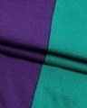Shop Men's Acai & Ultramarine Green Color Block Oversized T-shirt