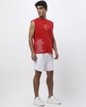 Shop Men's Red Typography Oversized Vest-Full
