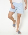Shop Men's Blue All Over Printed Boxers-Front