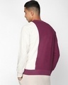 Shop Men's Pink & White Color Block Sweatshirt-Design