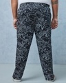 Shop Men's Black All Over Printed Plus Size Pyjamas-Design