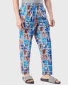 Shop Men's White All Over Bunny Printed Pyjamas-Front