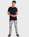 Shop Men's Grey All Over Blah Blah Printed  Pyjamas-Full