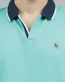 Shop Men's Aqua Green Polo T-shirt