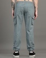 Shop Men's Aqua Grey Cargo Jogger Pants-Full