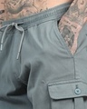 Shop Men's Aqua Grey Cargo Jogger Pants