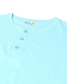 Shop Men's Aqua Sky Half Sleeve Henley T-shirt