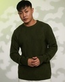 Shop Men's Army Green Sweater-Front