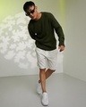 Shop Men's Army Green Sweater-Full