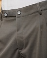 Shop Men's Ash Grey Checked Relaxed Fit Pants