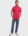 Shop Men's Auro Red Hoodie T-shirt-Full