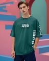 Shop Men's Aventurine Green Contestants Graphic Printed Oversized T-Shirt-Front