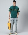 Shop Men's Aventurine Green Must Play Graphic Printed Oversized T-shirt