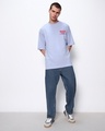 Shop Men's Baby Lavender Banta Hai Graphic Printed Oversized T-shirt