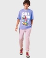 Shop Men's Baby Lavender Calm Down Graphic Printed Oversized T-shirt-Full