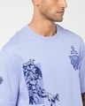 Shop Men's Baby Lavender Knight Challa Graphic Printed Oversized T-shirt