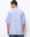 Shop Men's Baby Lavender Let's Make Typography Oversized T-shirt-Full
