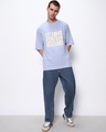 Shop Men's Baby Lavender Let's Make Typography Oversized T-shirt