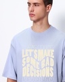 Shop Men's Baby Lavender Let's Make Typography Oversized T-shirt