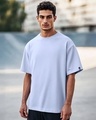 Shop Men's Baby Lavender Oversized T-shirt-Front