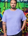 Shop Men's Baby Lavender Plus Size T-shirt-Front