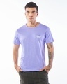 Shop Men's Baby Lavender Running Towards Weekend Graphic Printed T-shirt-Design
