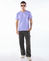Shop Men's Baby Lavender Running Towards Weekend Graphic Printed T-shirt-Full