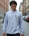 Shop Men's Baby Lavender Super Loose Fit T-shirt-Front