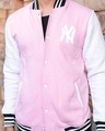 Shop Men's Baby Pink NY Printed Jacket