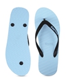 Shop Men's Banana Leaf Blue Flip-flops-Design