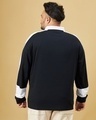 Shop Men's Black & White Batman Typography Oversized Plus Size Polo T-shirt-Design