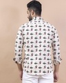 Shop Men's Beige All Over Fish Printed Relaxed Fit Shirt-Full