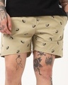 Shop Men's Beige All Over Printed Boxers-Front