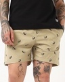 Shop Men's Beige All Over Printed Boxers-Front