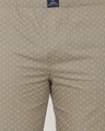 Shop Men's Beige All Over Printed Cotton Lounge Pants
