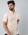 Shop Men's Beige All Over Printed Shirt-Design
