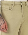 Shop Men's Beige Baggy Fit Mid-Rise Jeans