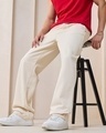 Shop Men's Beige Baggy Jeans-Front